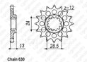 Pignon Gpz 1100 Zx 81-82