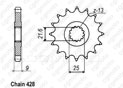 Pignon Sr 500 91-95