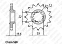 Pignon Kawasaki Z750 04-