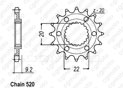 Pignon Kawasaki Kx-f 250 06-