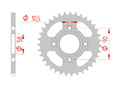 Couronne Acier Pas 520 honda