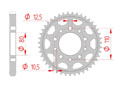 Couronne Acier Pas 530 honda