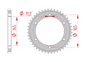 Couronne Acier Pas 525 honda NT 650 GT