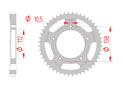 Couronne Acier Pas 532 yamaha YZF 600 R6 5EB (1999 - 2002)