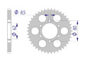 AFAM Couronne Alu #428 YAMAHA