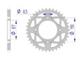 AFAM Couronne Alu #520 YAMAHA TY 250