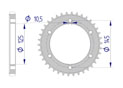 AFAM Couronne Alu #530 YAMAHA