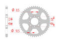 Couronne Acier Pas 420 kawasaki