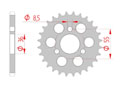 Couronne Acier Pas 420 suzuki JR 50