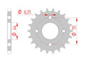 Couronne Acier Pas 520 suzuki LT 80 (1989 - 2006)