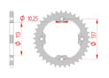 Couronne Acier Pas 520 suzuki LT, LT-R