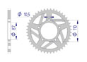 AFAM Couronne Alu #520 SUZUKI S , SUZUKI GSX-R