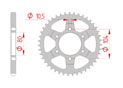 Couronne Acier Pas 525 kawasaki