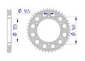 AFAM Couronne Alu #530 ZZR600 93/94