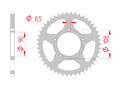 Couronne Acier Pas 520 aprilia