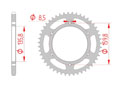 Couronne Acier Pas 520 aprilia