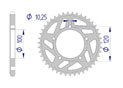 AFAM Couronne Alu #525 APRILIA RSV 1000