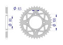 AFAM Couronne Alu #520 SCORPA 250 SY