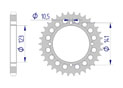 AFAM Couronne Alu #630 LAVERDA 1000